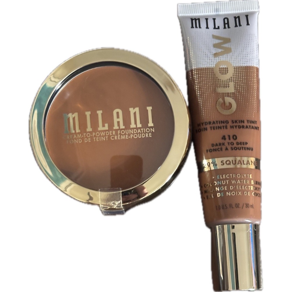 Milani Makeup Bundle - Glow Skin Tint & Cream-to-Powder Foundation